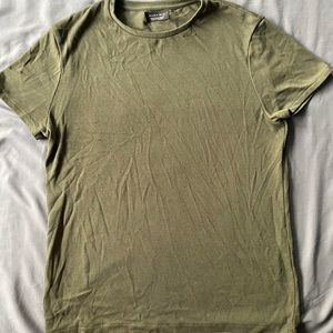 ZARA Men Olive Green Muscle Fit Shirt
